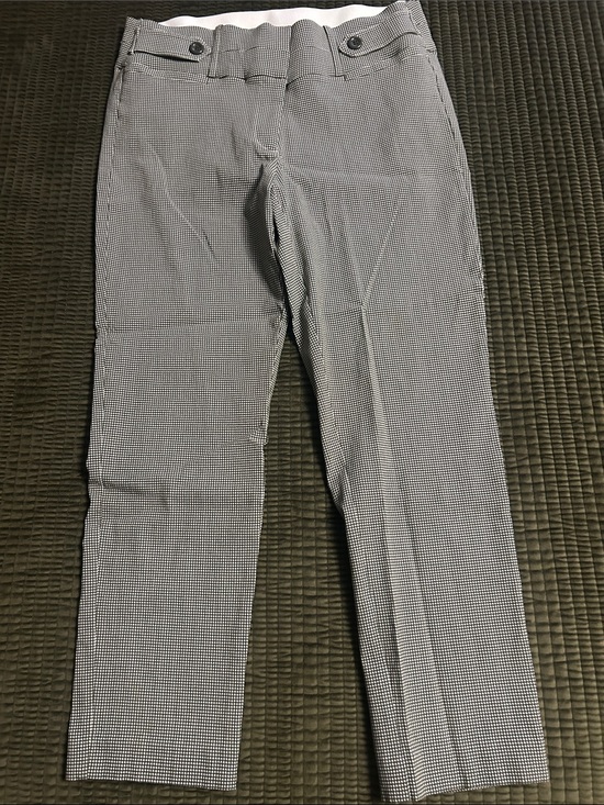 Candie's Pants - Candie's olive Green & White Cropped Houndstooth Ankle Pants